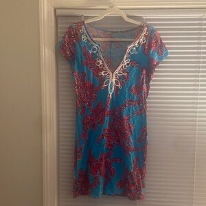 Lilly Pulitzer Blue and Pink Mini Dress